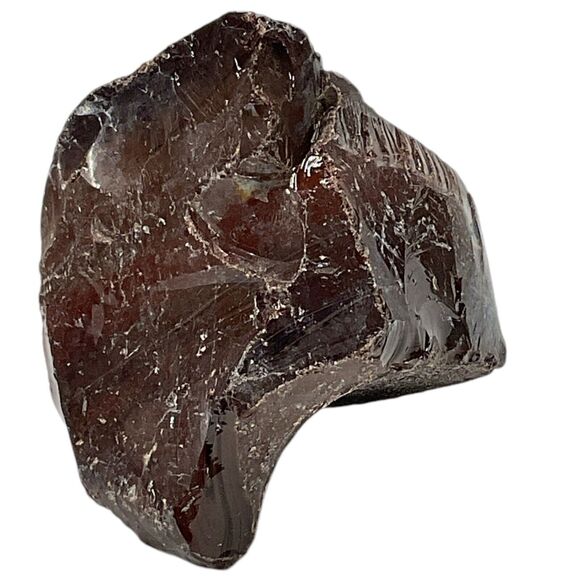 Chocolate Art Glass Cullet Glowing Manganese Slag Glass #4GX297 - Picture 6 of 8